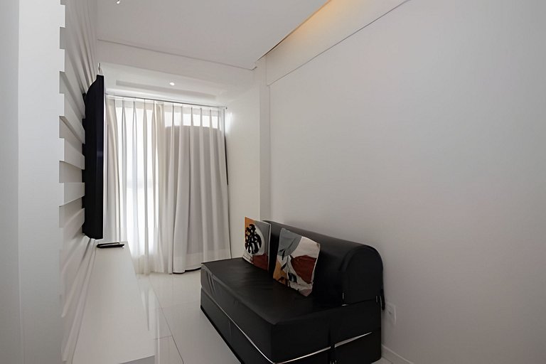 Studio com academia moderna no Saint Morritz