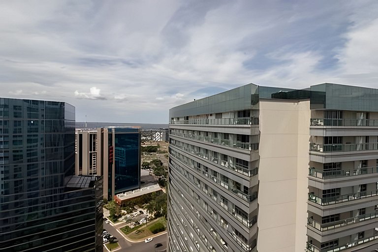 Studio com academia moderna no Saint Morritz