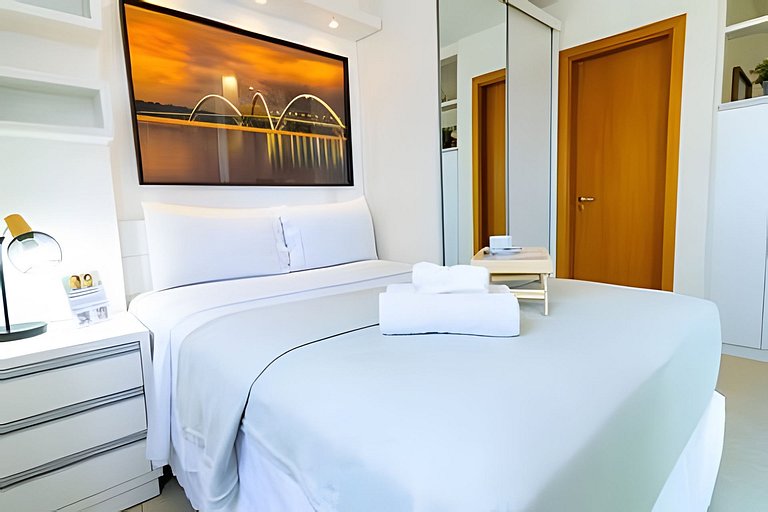 Apto em prédio com piscina e sauna no Saint Moritz