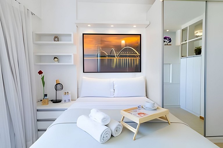 Apto em prédio com piscina e sauna no Saint Moritz