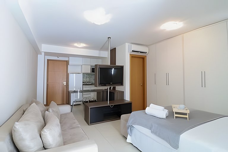Flat com estacionamento no Saint Moritz