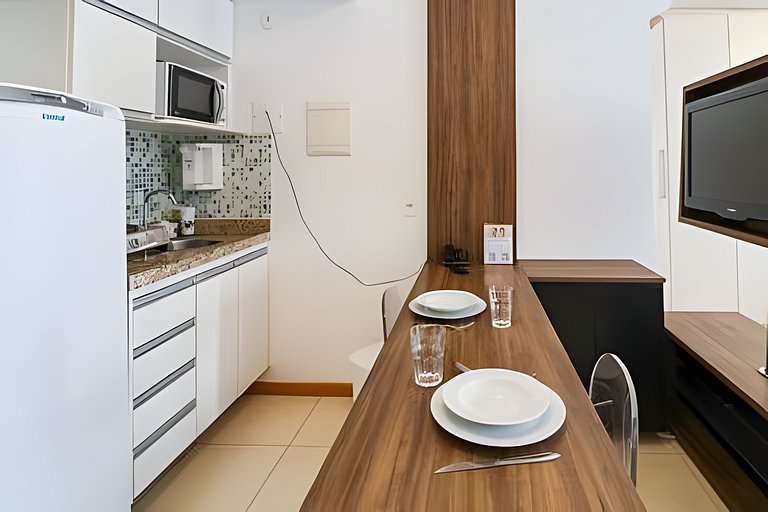 Flat com estacionamento no Saint Moritz