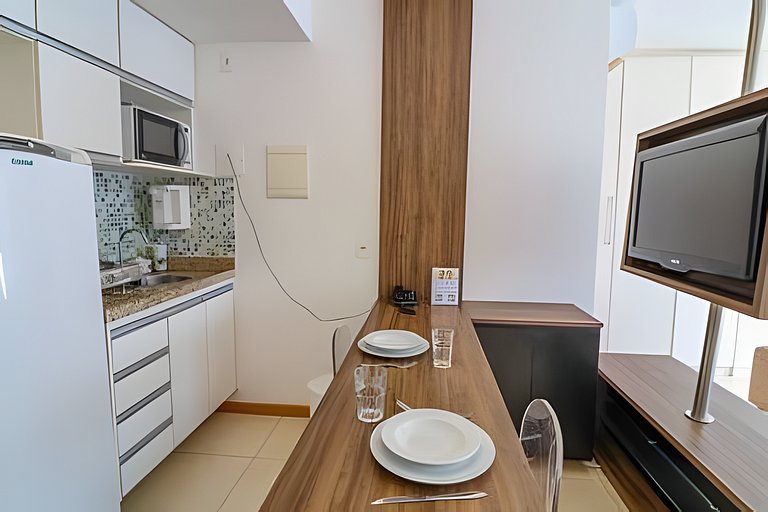 Flat com estacionamento no Saint Moritz