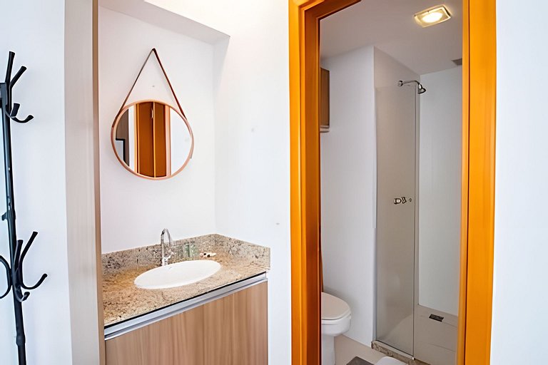 Studio com conforto e estrutura no Saint Morritz