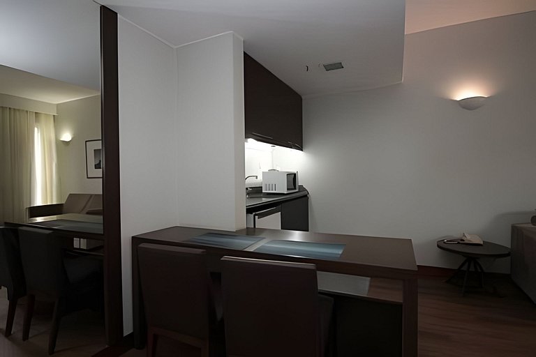 Apartamento mobiliado com cozinha no Bonaparte