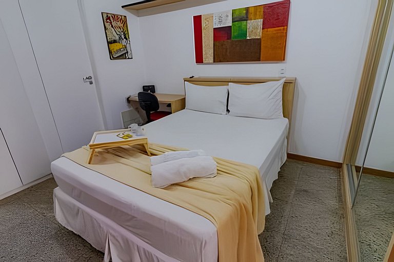 Apto completo com acesso a piscina no Life Resort