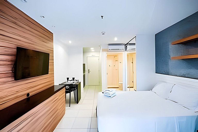 Apto com acesso a piscina no Edifício Fusion