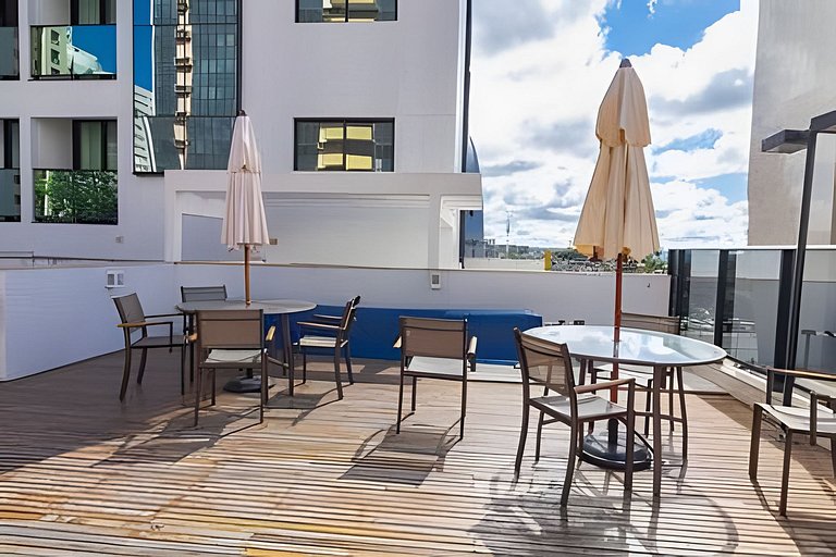 Duplex Mobiliado com Estilo no Athos Bulcão