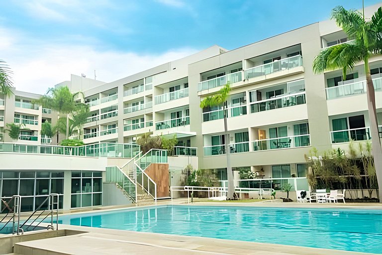 Apto com acesso a piscina no Brisas do Lago