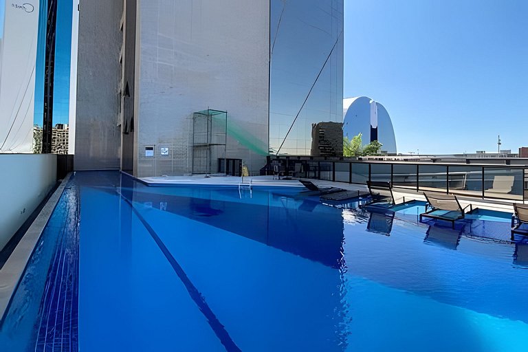 Apto com acesso a piscina e sauna no Cullinan