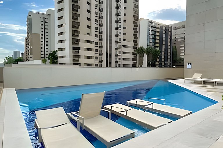 Apto com acesso a piscina e sauna no Cullinan