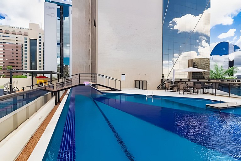 Apto com acesso a piscina e sauna no Cullinan